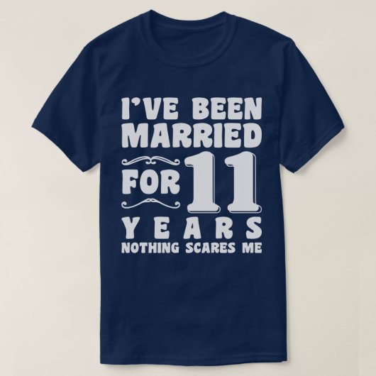 結婚11周年おめでとう Tシャツ (デザイン正面)