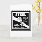 結婚11周年記念に手を繋いで カード (黄色い花)