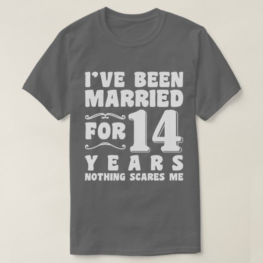 結婚14周年おめでとう Tシャツ (デザイン正面)