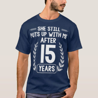結婚15周年おもしろい15周年 Tシャツ