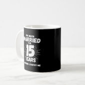 結婚15年目の面白い記念日ギフト コーヒーマグカップ (正面左)