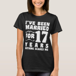 結婚17年で結婚式の楽しみがわかる Tシャツ
