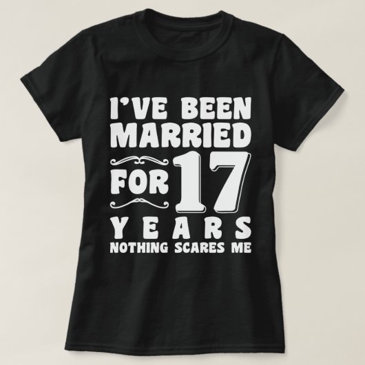 結婚17年で結婚式の楽しみ方 Tシャツ (デザイン正面)