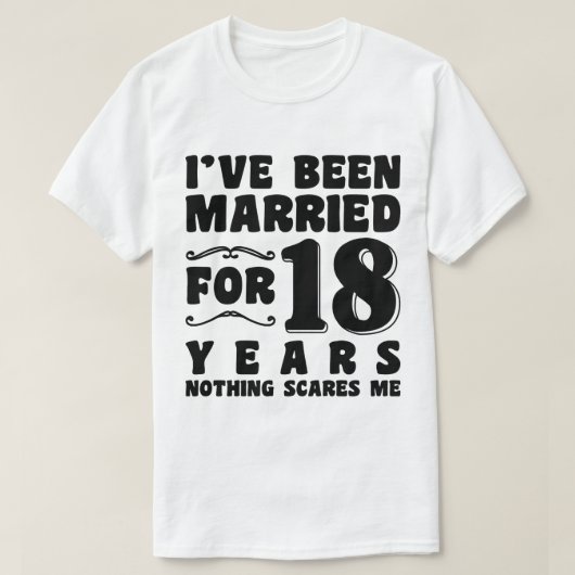 結婚18周年 結婚記念日 Tシャツ (デザイン正面)