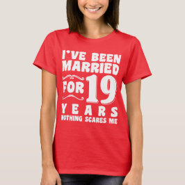 結婚19年 ウェディングパーティー 面白い Tシャツ