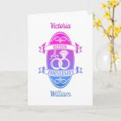 結婚2周年を記念する綿の伝統的なデザイン カード (黄色い花)