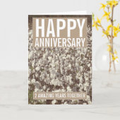 結婚2周年記念コットンのギフト カード (黄色い花)