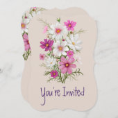 結婚2周年 ダリア園の花 招待状 (正面/裏面)