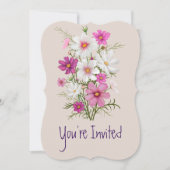 結婚2周年 ダリア園の花 招待状 (正面)