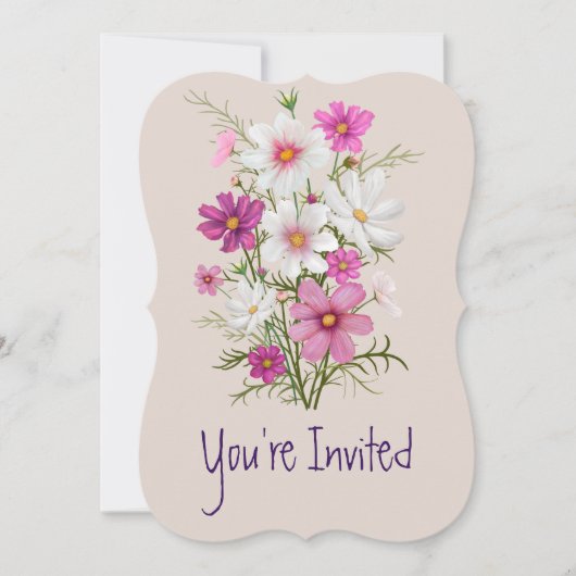 結婚2周年 ダリア園の花 招待状 (正面)