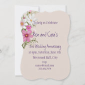 結婚2周年 ダリア園の花 招待状 (裏面)