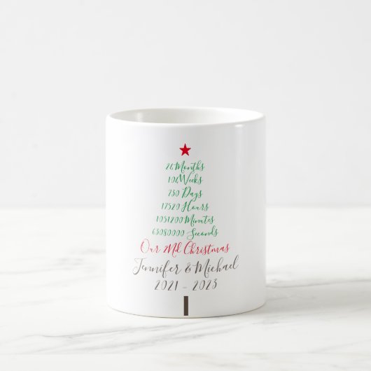結婚2周年&2度目のクリスマス記念日 水曜日 コーヒーマグカップ (中央)