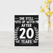 結婚20周年おもしろい20周年 カード (黄色い花)