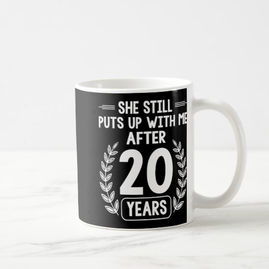 結婚20周年おもしろい20周年 コーヒーマグカップ (右)