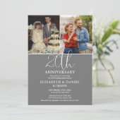 結婚20周年記念のあの時と今 2枚の写真 招待状 (スタンド正面)