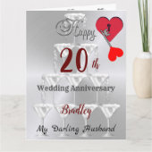 結婚20周年記念の夫へのカード 名前入り カード (正面)