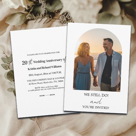 結婚20周年記念フォト 招待状
