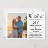 結婚20周年記念フォト 招待状 (正面)