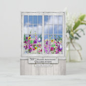 【結婚20周年記念式典招待状】 ラスティック ウィンドウ 招待状 (スタンド正面)