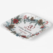 結婚20周年記念 エレガントな冬 ペーパープレート (傾斜あり)
