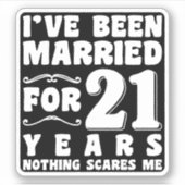 結婚21周年おめでとう シール (正面)
