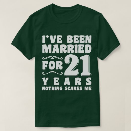 結婚21周年おめでとう Tシャツ (デザイン正面)