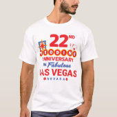 結婚22周年記念をラスベガスでお祝いしよう Tシャツ (正面)