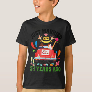 結婚24周年おめでとう 面白い24周年記念の夫婦 Tシャツ