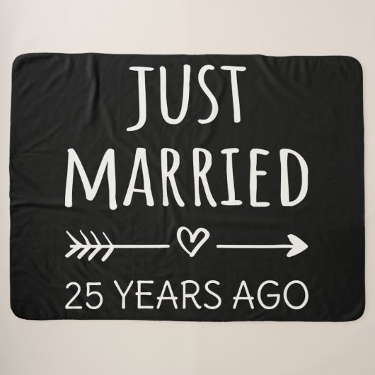 結婚25周年おめでとう シェルパブランケット (正面(横))
