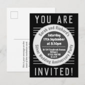 結婚25周年パーティー招待状のポストカード インビテーションポストカード (正面/裏面)