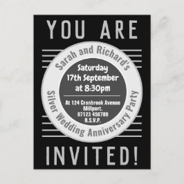 結婚25周年パーティー招待状ポストカード インビテーションポストカード