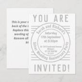 結婚25周年パーティー招待状 招待状 (正面/裏面)