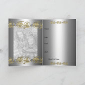 結婚25周年パーティー 招待状 ゴールドカード (内部)