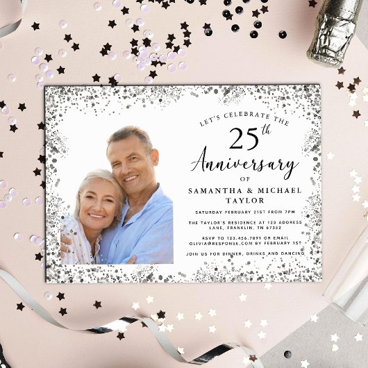 結婚25周年記念のお祝い 招待状