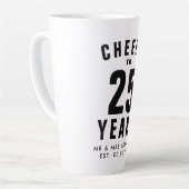 結婚25周年記念のラテマグギフトに人気 カフェラテマグ (左アングル)