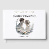 結婚25周年記念の伝統的なお祝い ゲストブック (正面)