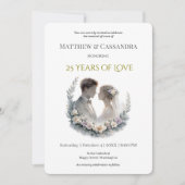 結婚25周年記念の誓い更新 招待状 (正面)