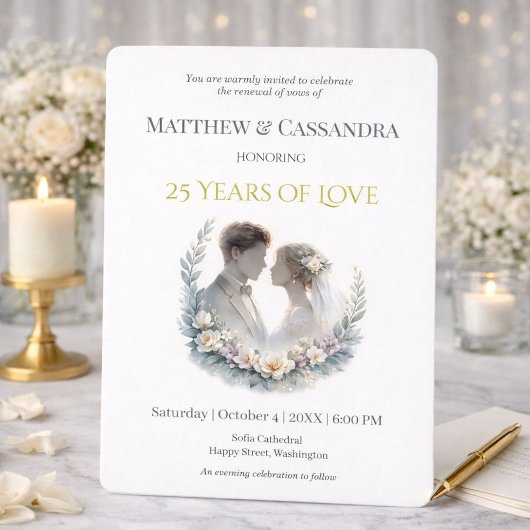 結婚25周年記念の誓い更新 招待状