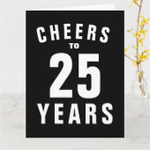 結婚25周年記念の銀婚式ギーティング カード (黄色い花)