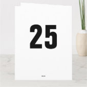 結婚25周年記念の銀婚式ギーティング カード (裏面)