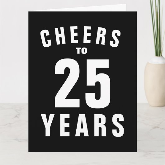 結婚25周年記念の銀婚式ギーティング カード (正面)