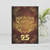 結婚25周年記念カード (スタンド正面)