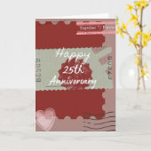 結婚25周年記念カード カード (黄色い花)