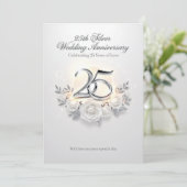 結婚25周年記念カード – 25年の愛を祝って シーズンカード (スタンド正面)
