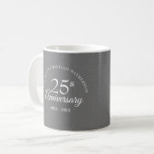 結婚25周年記念シルバースターダスト コーヒーマグカップ (正面左)