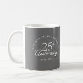 結婚25周年記念シルバースターダスト コーヒーマグカップ (左)