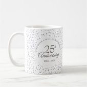 結婚25周年記念シルバーハート コーヒーマグカップ (左)