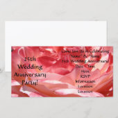 結婚25周年記念パーティー招待状 バラ (正面/裏面)