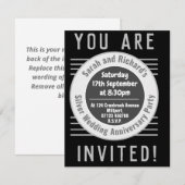 結婚25周年記念パーティー招待状 招待状 (正面/裏面)