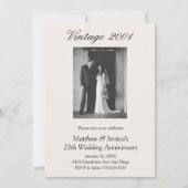 結婚25周年記念パーティー 誓いの更新 2枚の写真 招待状 (正面)